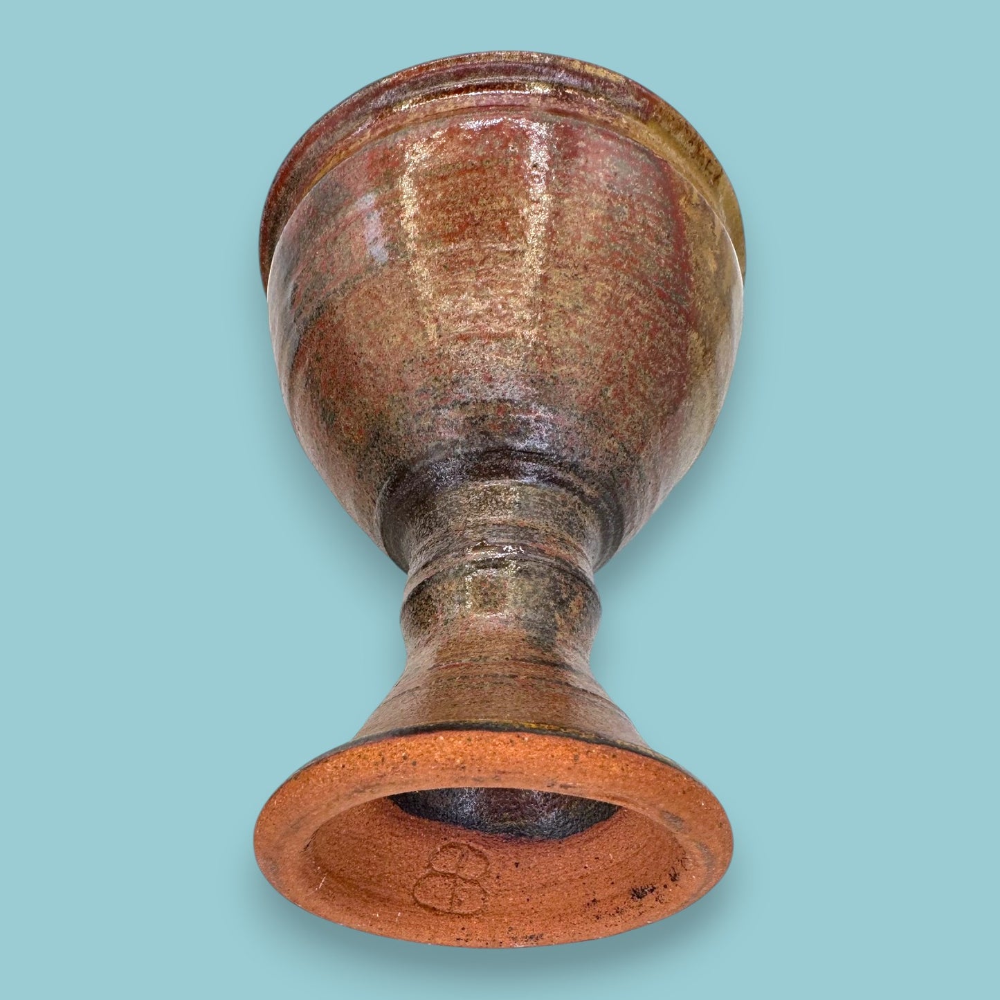 Artisan Studio Pottery Stoneware Goblets - Earthy Pair