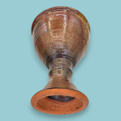 Artisan Studio Pottery Stoneware Goblets - Earthy Pair