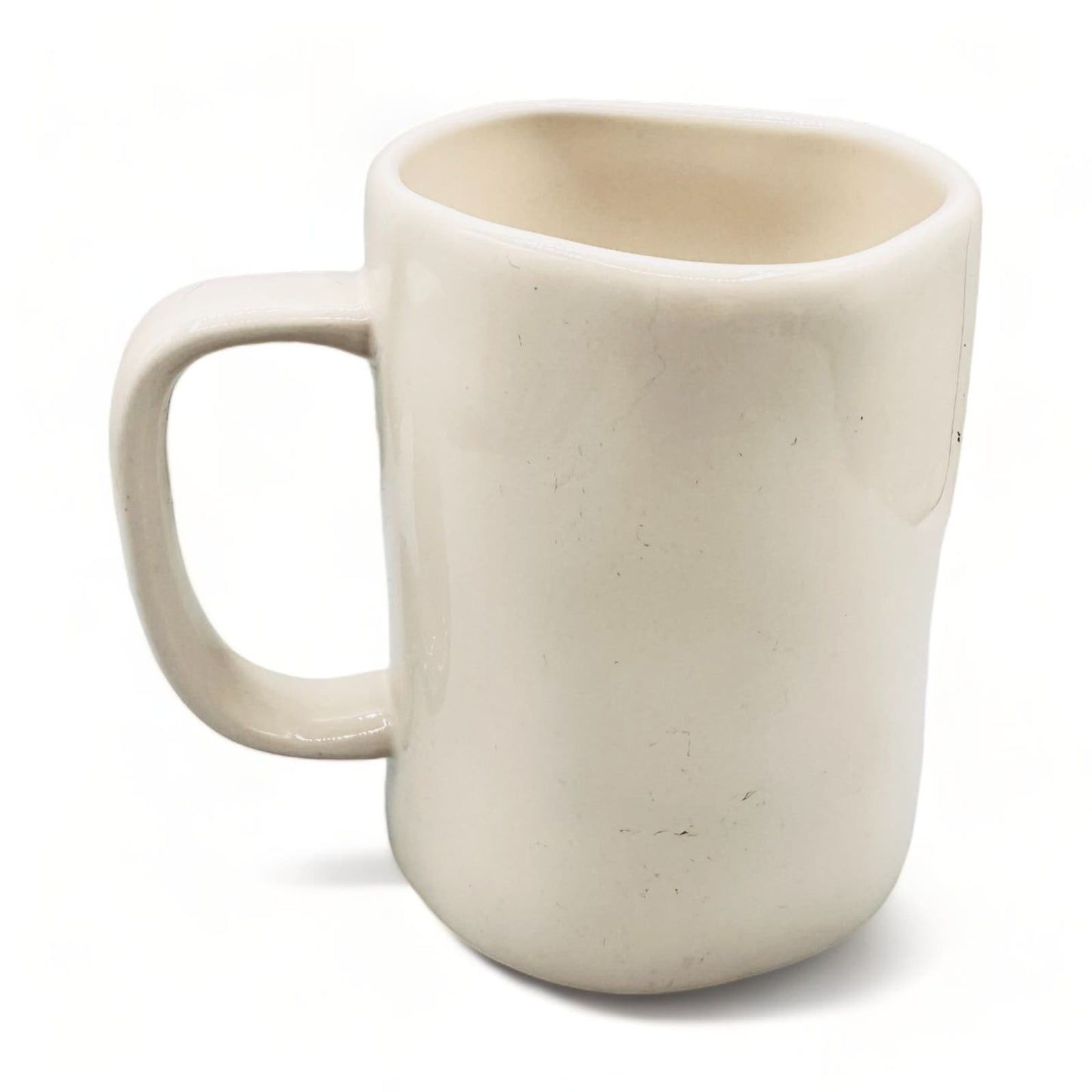 Rae Dunn White Ceramic "SIP" and "GULP" Large Mugs