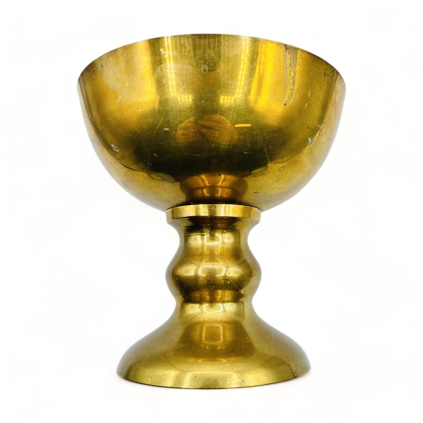 6" Brass Ritual Cup or Chalice - Ornate Vintage Vessel