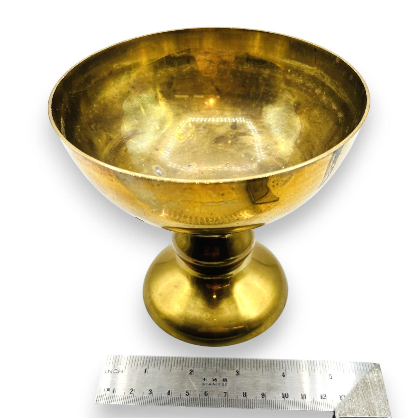 6" Brass Ritual Cup or Chalice - Ornate Vintage Vessel