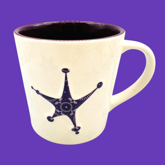 Starbucks Holiday 2006 Mug Purple Embossed Star – Christmas Seasonal – Replacement Mug