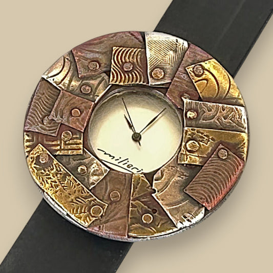 Watchcraft Mosaic Metal Art Watch by Eduardo Milieris - Handmade Watch