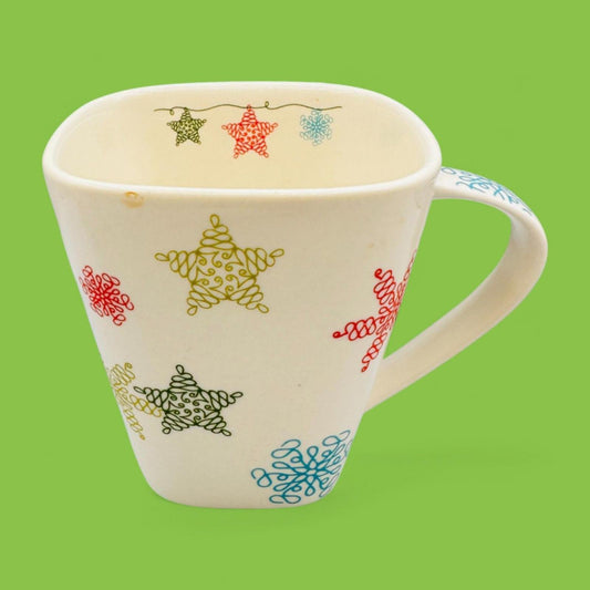 Vintage Starbucks 2005 Stars And Snowflakes Mug - Seasonal Christmas