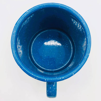 Distressed Blue Enamel Tin Mug - MUG: Vintage
