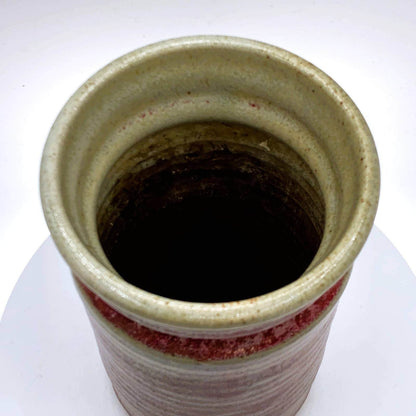 Vintage Stoneware Glazzed Pottery Flower Vase