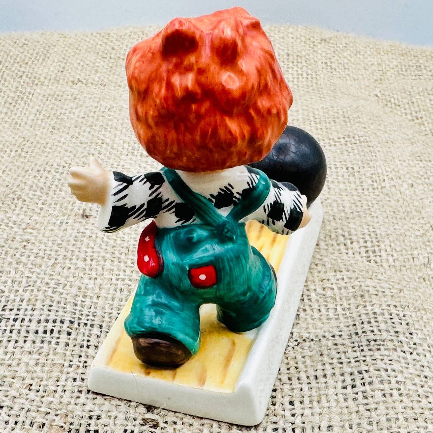 W. Goebel Redhead Boy Bowling Figurine Signed