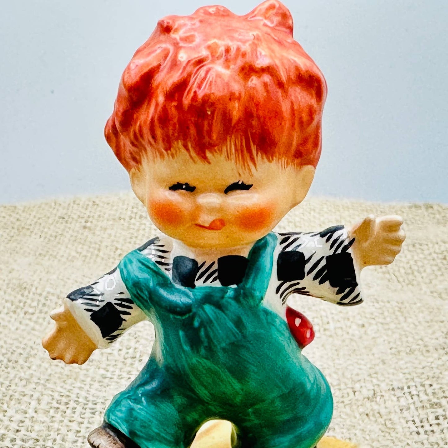 W. Goebel Redhead Boy Bowling Figurine Signed