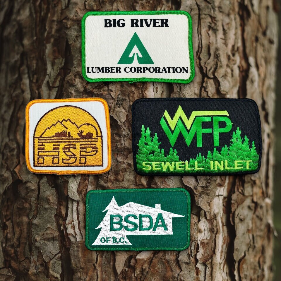 Vintage Logging Patch - Embroidered Forestry Patch (New Old Stock)