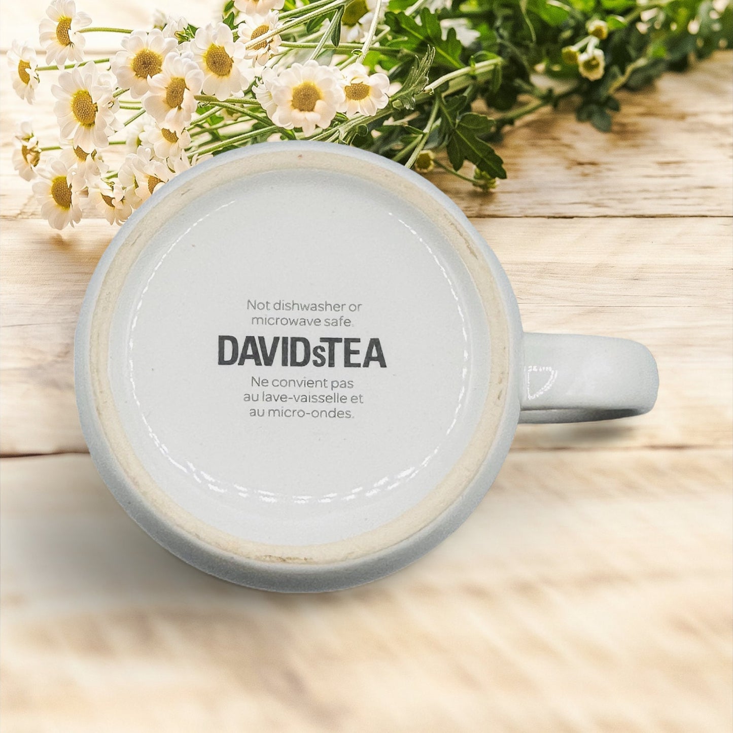 Davids Tea Holiday Christmas Mug - Red and White Motif