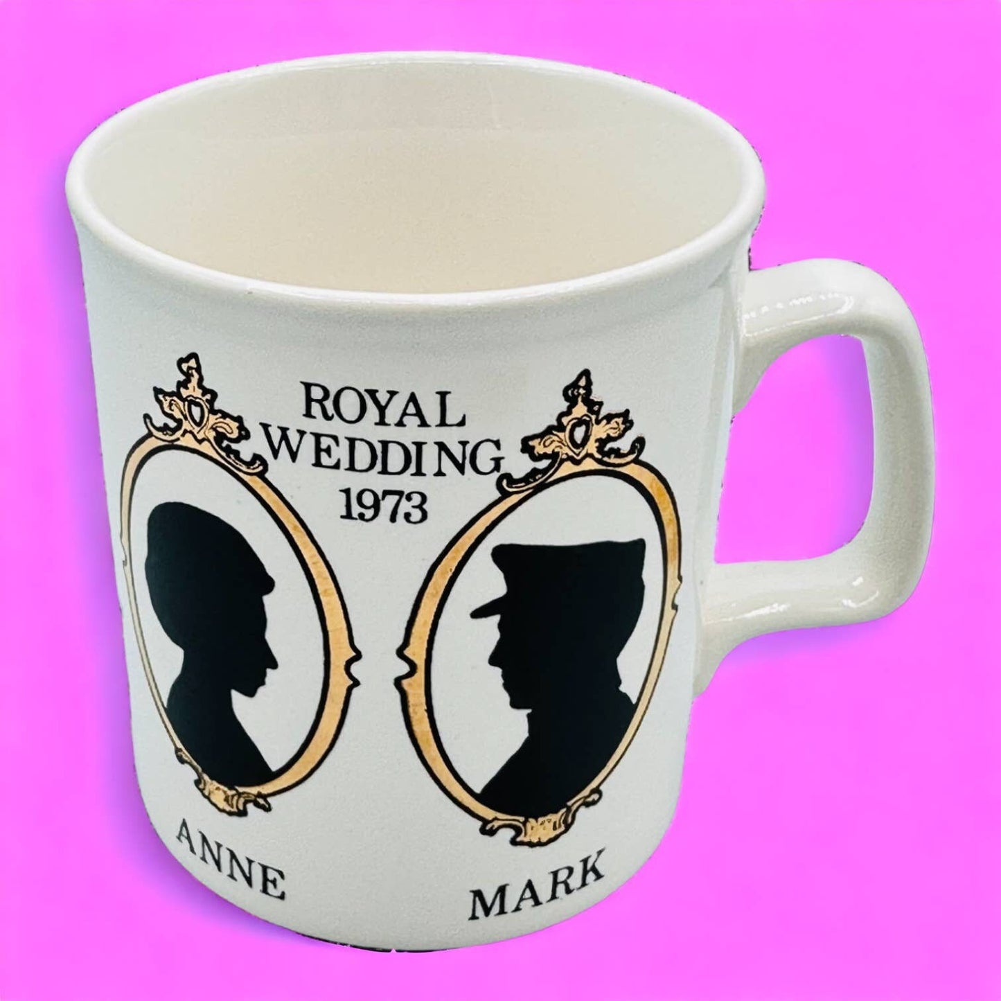 Anne & Mark 1973 Royal Wedding Mug - This mug lasted longer than their marriage.