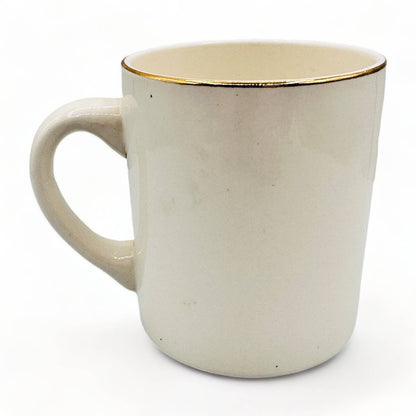 Vintage Gold Rimmed Peace River Alberta Canada Souvenir Mug - 1960's
