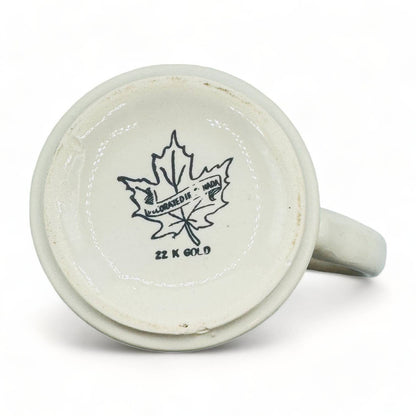 Vintage Gold Rimmed Peace River Alberta Canada Souvenir Mug - 1960's