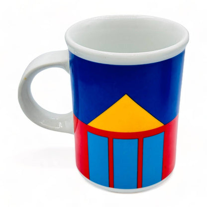 Modern Art Mug - Primary Colours and Geometric Shapes - Vintage