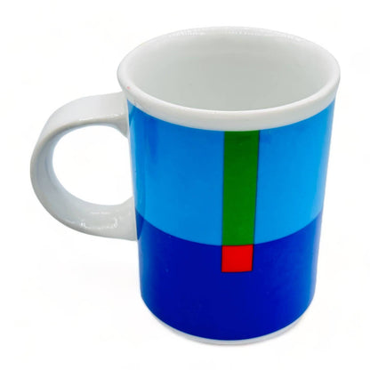 Modern Art Mug - Primary Colours and Geometric Shapes - Vintage