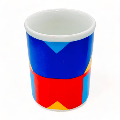 Modern Art Mug - Primary Colours and Geometric Shapes - Vintage