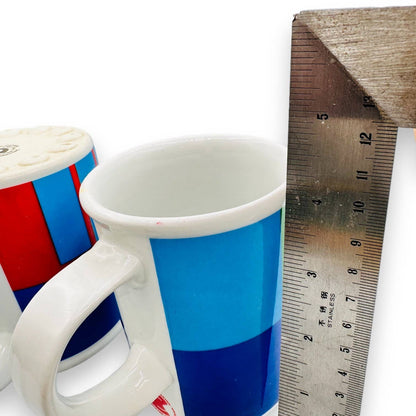 Modern Art Mug - Primary Colours and Geometric Shapes - Vintage