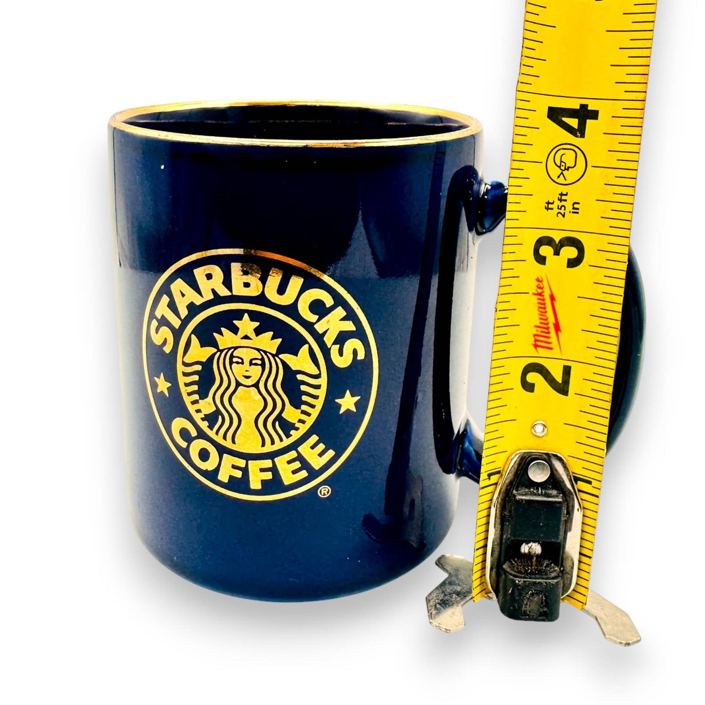 Blue & Gold Starbucks Mug - Vintage