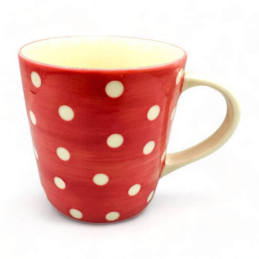 Starbucks Pink Polka Dots Ceramic Coffee Mug Cup 12 Oz, Pink