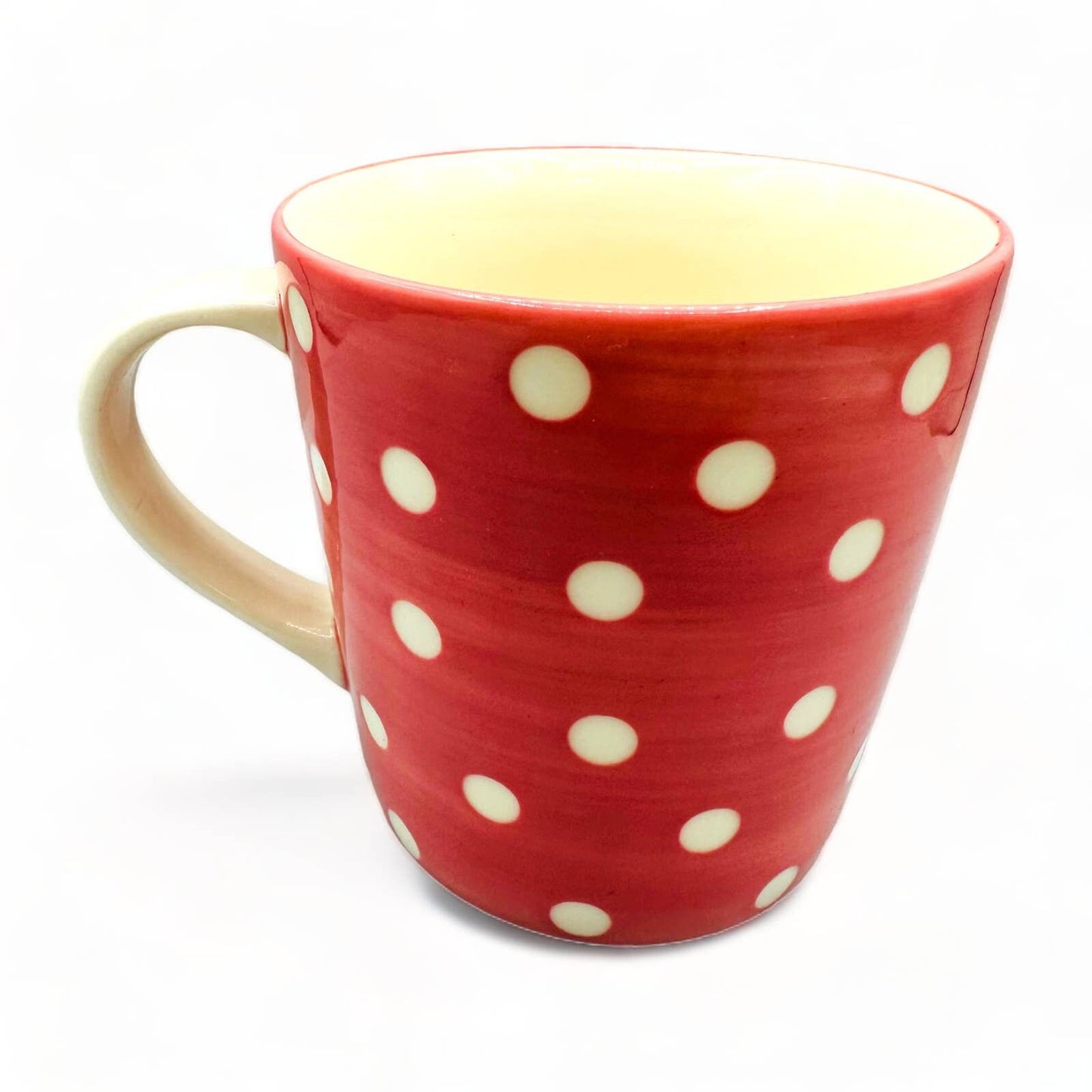 Starbucks Pink Polka Dots Ceramic Coffee Mug Cup 12 Oz, Pink