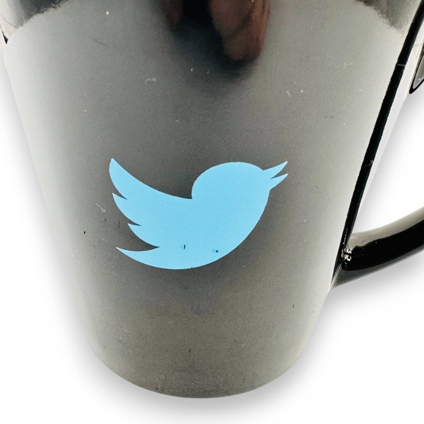 Twitter Blue Bird Mug - Black - Retired Twitter Logo - Vintage