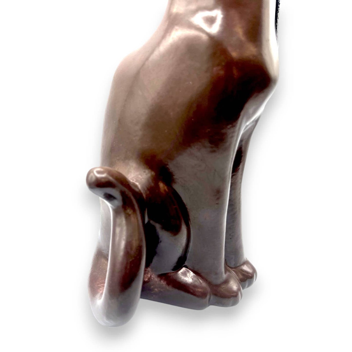 Vintage Tall and Slender Siamese Cat Statue  - Ceramic Chocolate Brown 17.5" Tall' x 6" wide