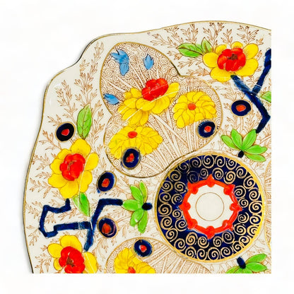 Exquisite Cairo Royal Staffordshire Imari-Style Square Luncheon Plate