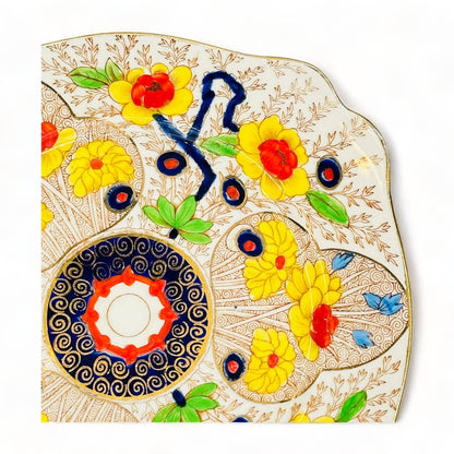 Exquisite Cairo Royal Staffordshire Imari-Style Square Luncheon Plate