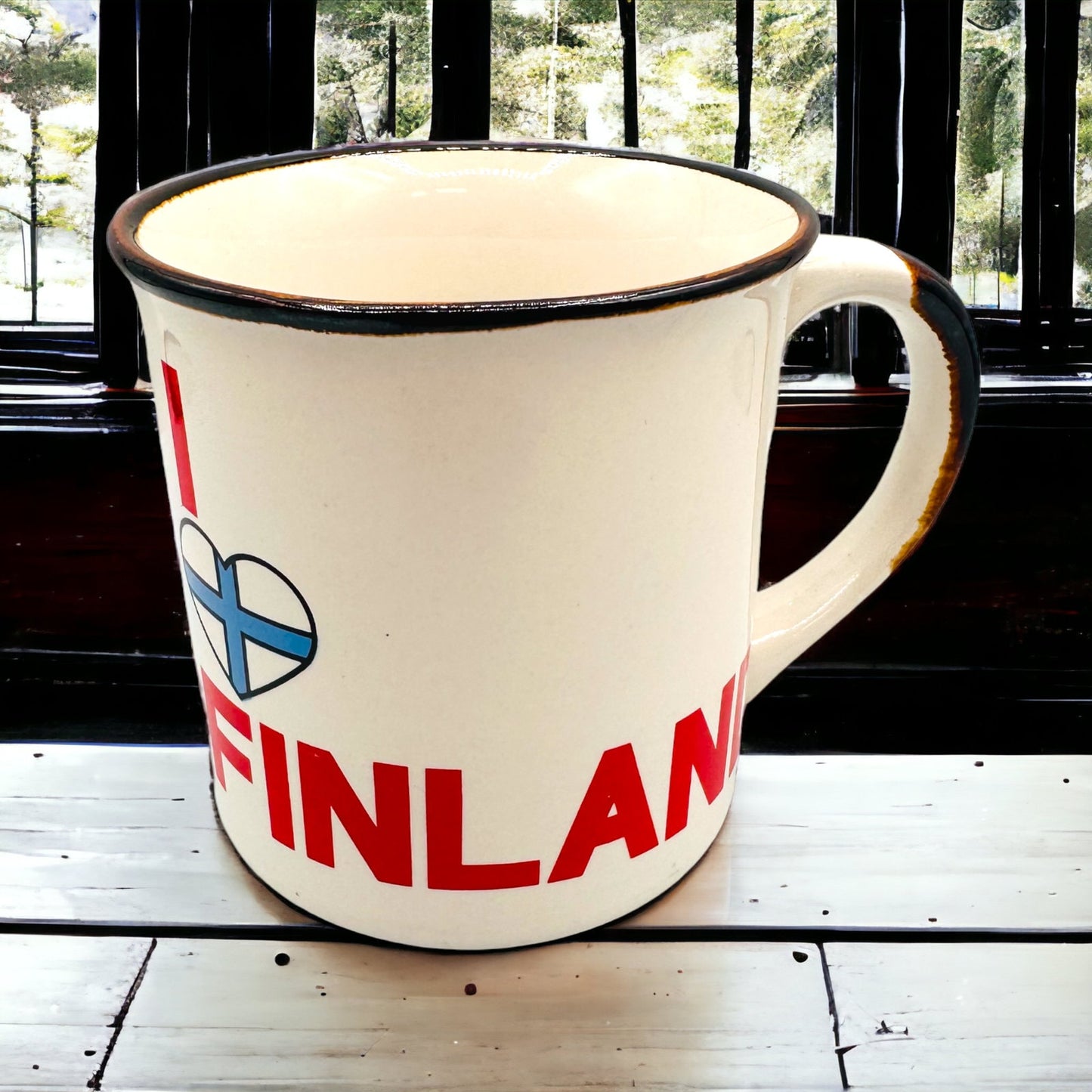 I Love Finland Mug - Vintage 1980's Modern