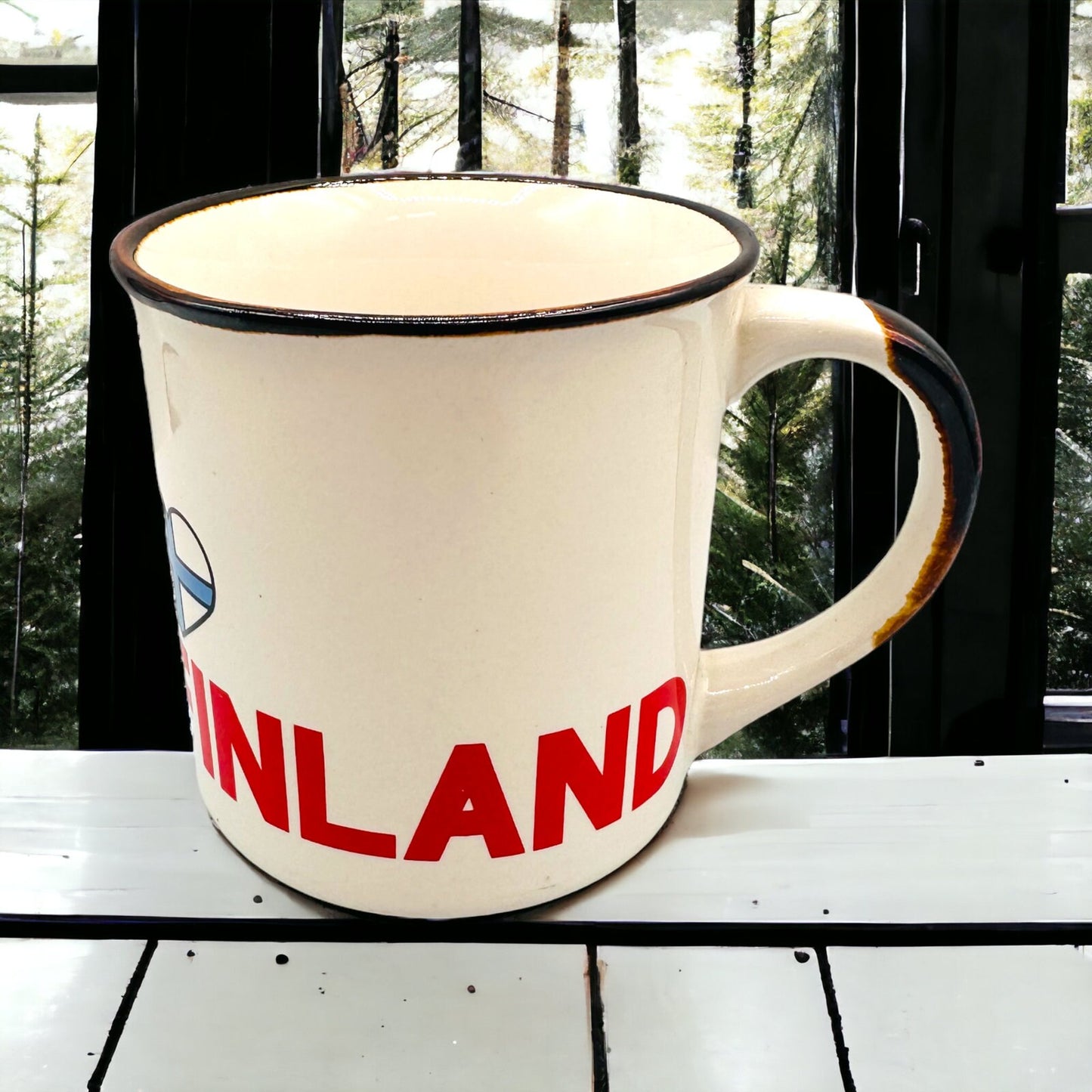 I Love Finland Mug - Vintage 1980's Modern