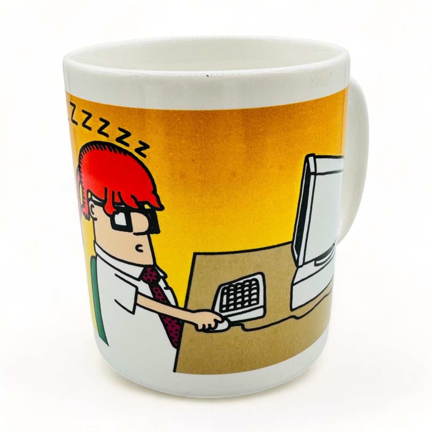 "Every Day This Job Teaches Me I Can Get Used to Anything" Dilbert Coffee Mug Cup - Retro